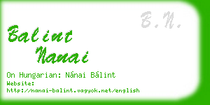 balint nanai business card