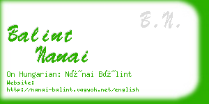 balint nanai business card